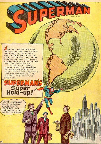Image result for holding up the world comic book cover